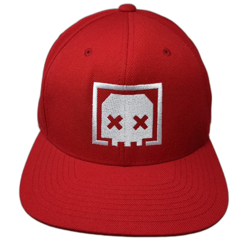 Yupoong Snapback Red One Size Apex Legends Skull Flat Brim Video Game Gaming Hat